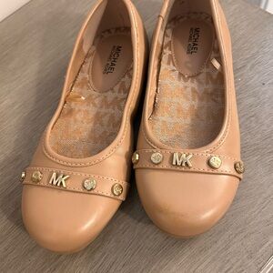 Michael Kors Nude Flats with Gold Details